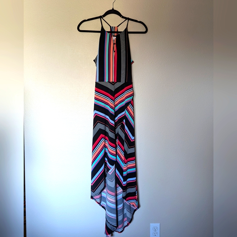 Candie's Colorful Halter Style Maxi Dress Size M